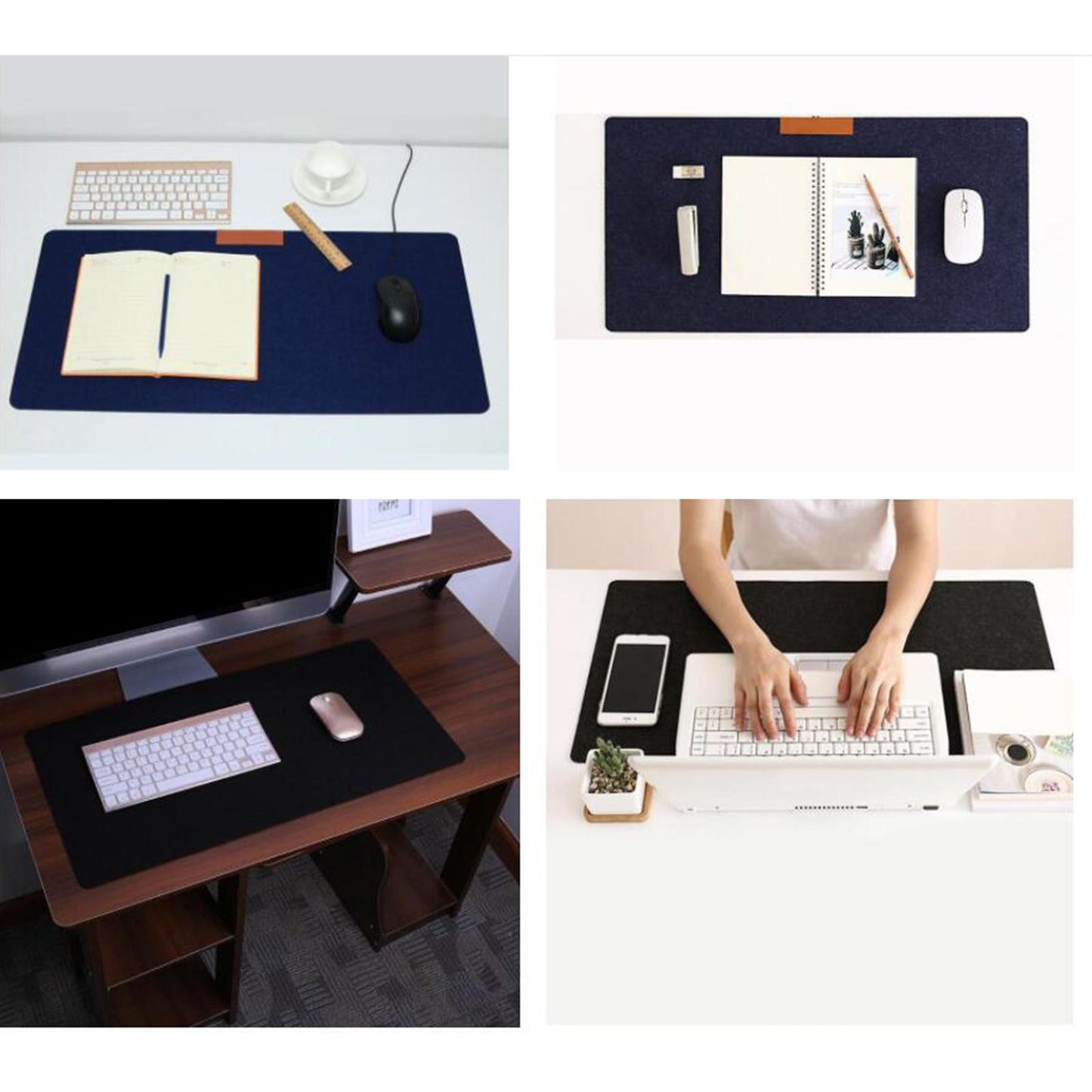 Soft Mouse Pad Table Computer Desk Mat Felt Laptop Cushion Office Home Large Dark Blue