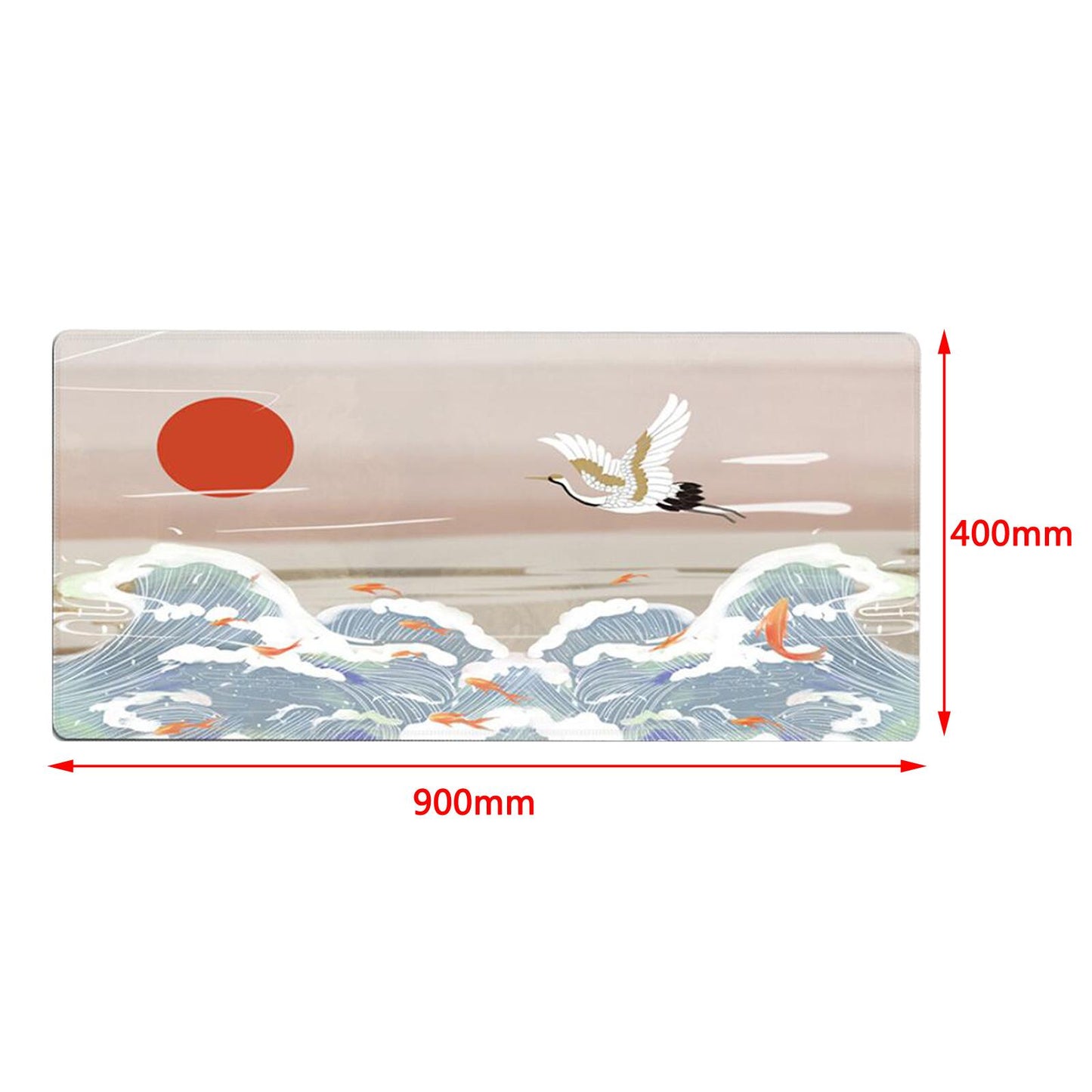 Classical Retro Chinese Style 90x40cm Large Mouse Pad Keyboard Mat A