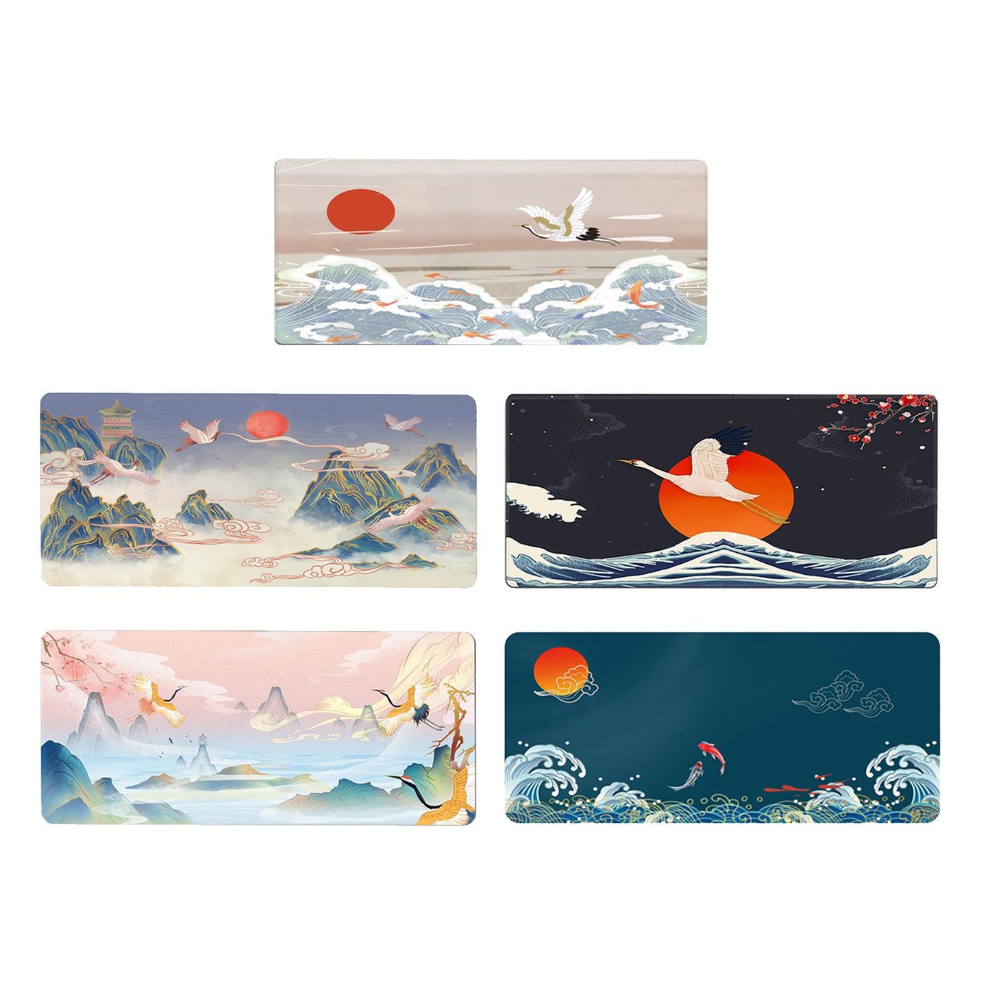Classical Retro Chinese Style 90x40cm Large Mouse Pad Keyboard Mat A
