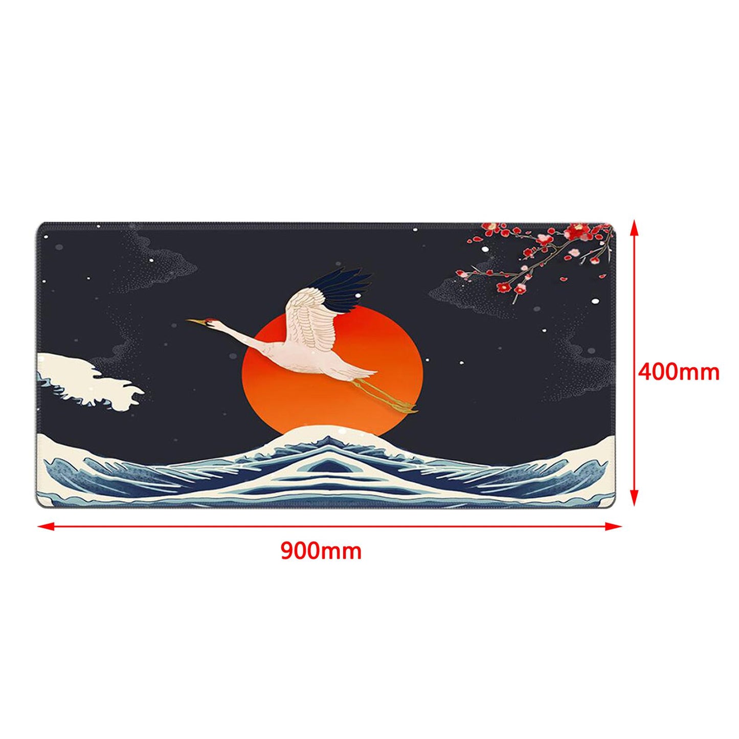 Classical Retro Chinese Style 90x40cm Large Mouse Pad Keyboard Mat B