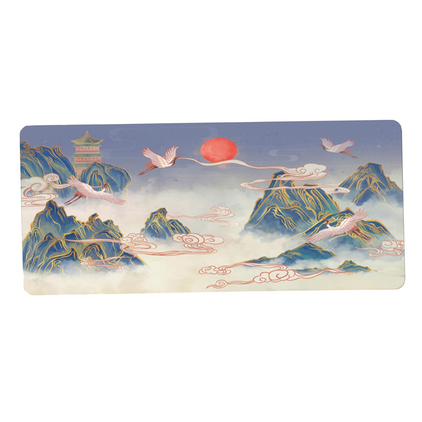 Classical Retro Chinese Style 90x40cm Large Mouse Pad Keyboard Mat C