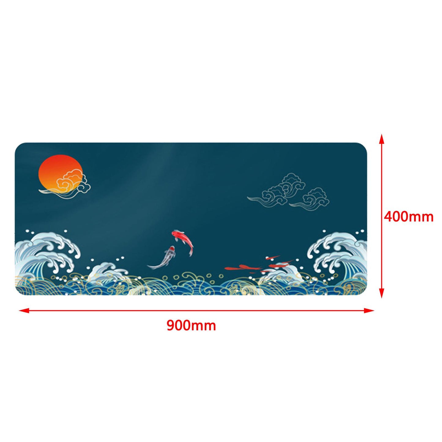 Classical Retro Chinese Style 90x40cm Large Mouse Pad Keyboard Mat D