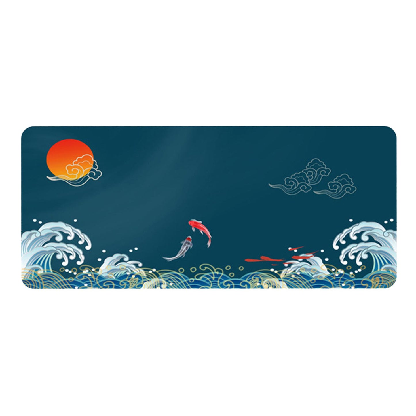 Classical Retro Chinese Style 90x40cm Large Mouse Pad Keyboard Mat D