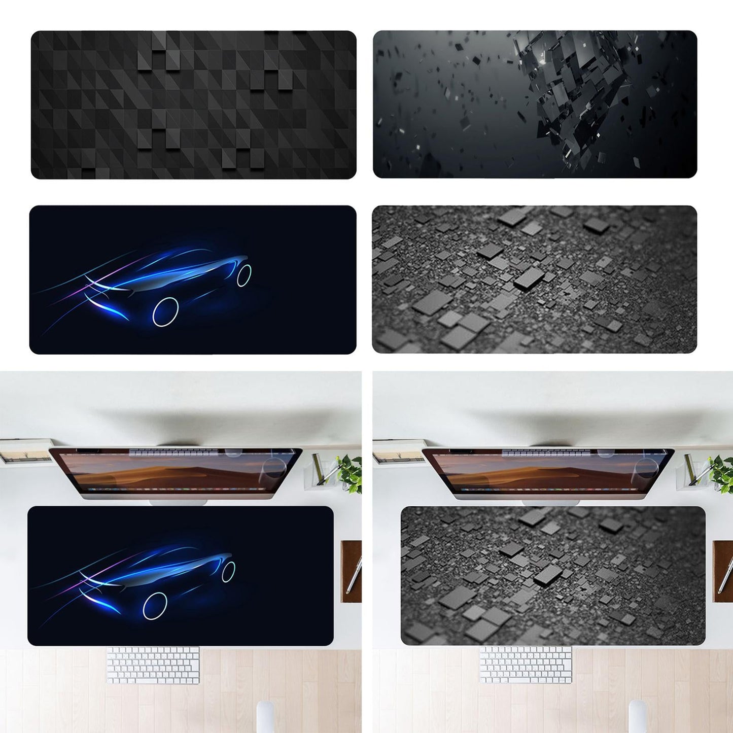 Rubber Base 90x40cm Big Mousepad Computer Keyboard Mat Desk Pad for Gamer A