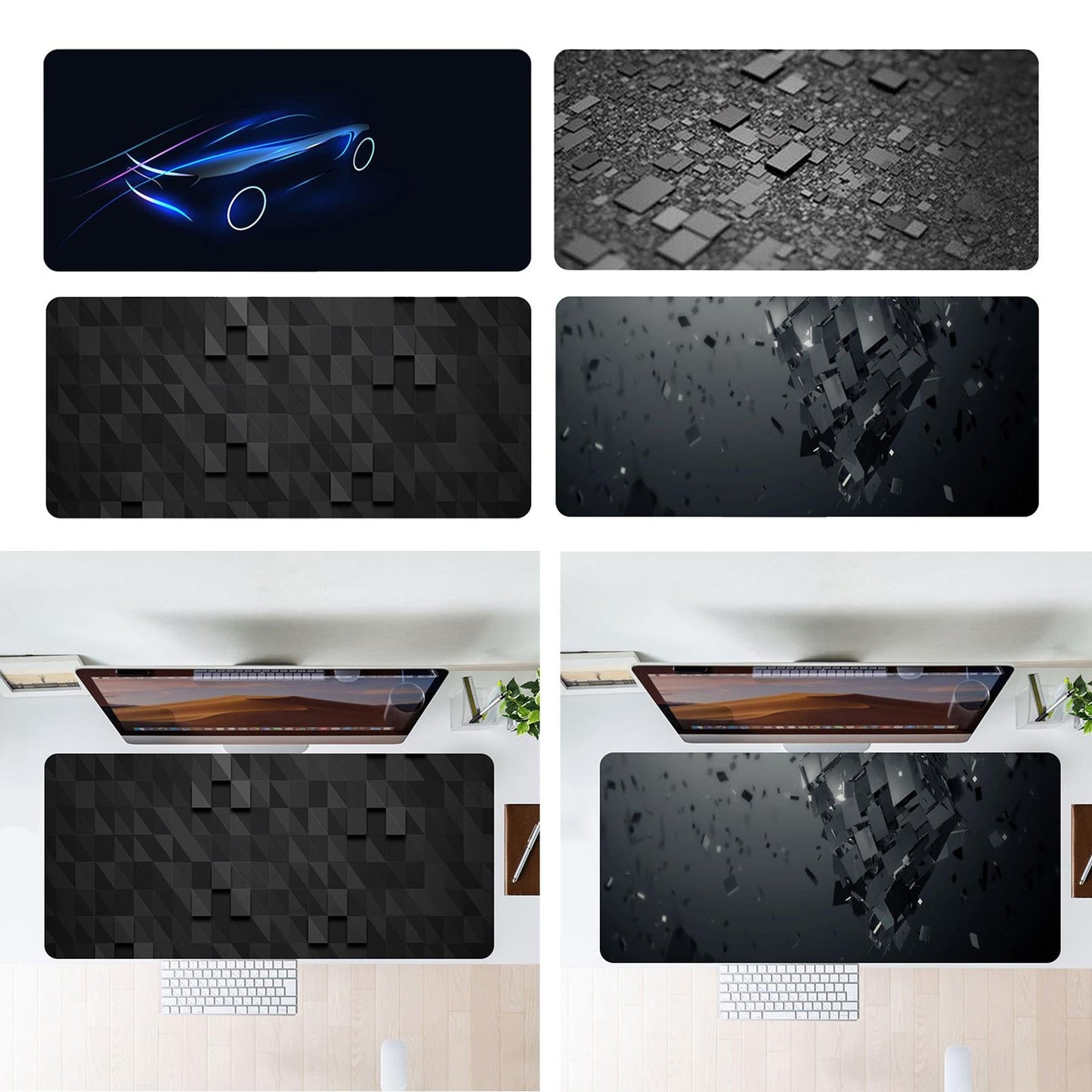 Rubber Base 90x40cm Big Mousepad Computer Keyboard Mat Desk Pad for Gamer A