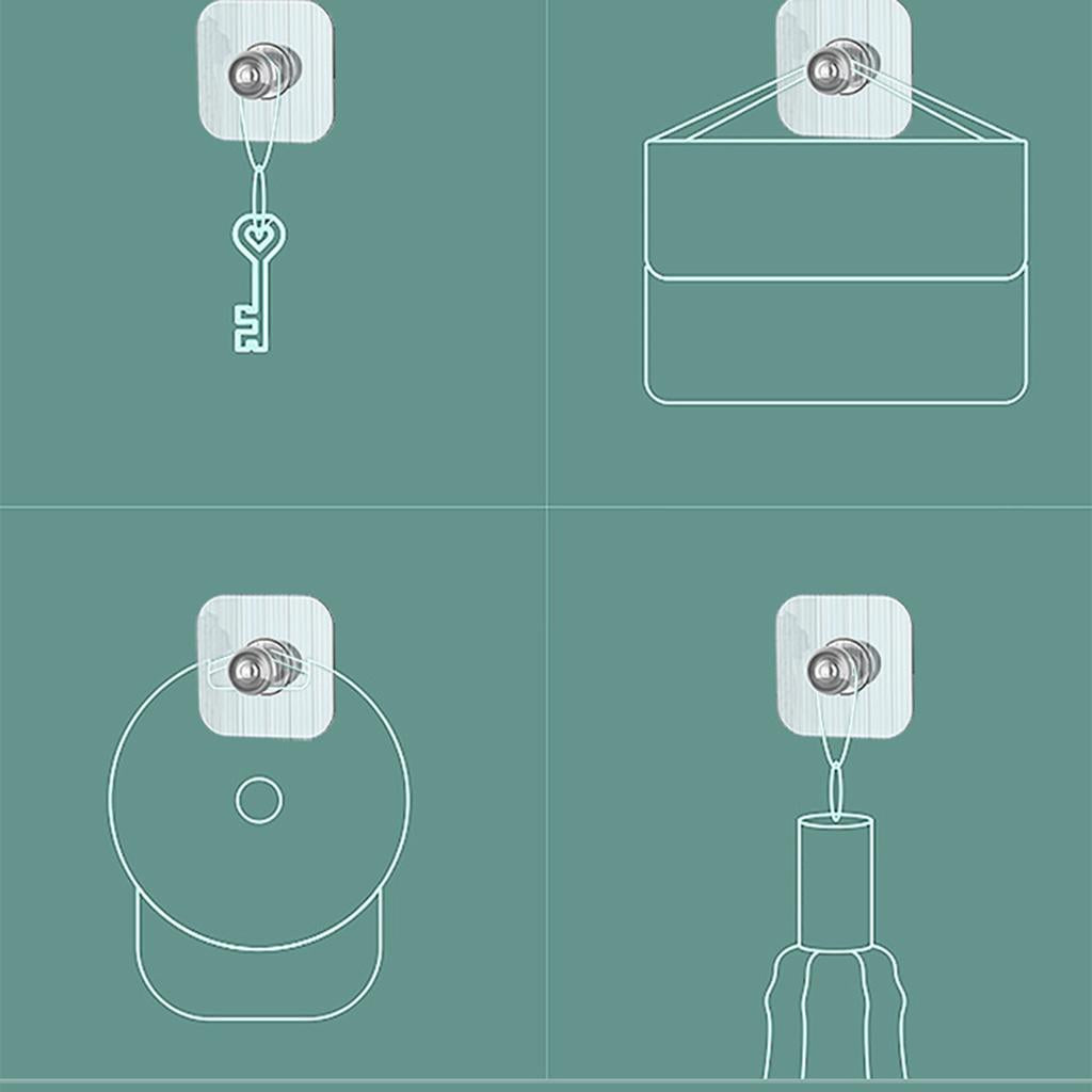 Shower Wall Phone Holder Hands Free Bathroom Kitchen Office Glass Mirrors green silver back