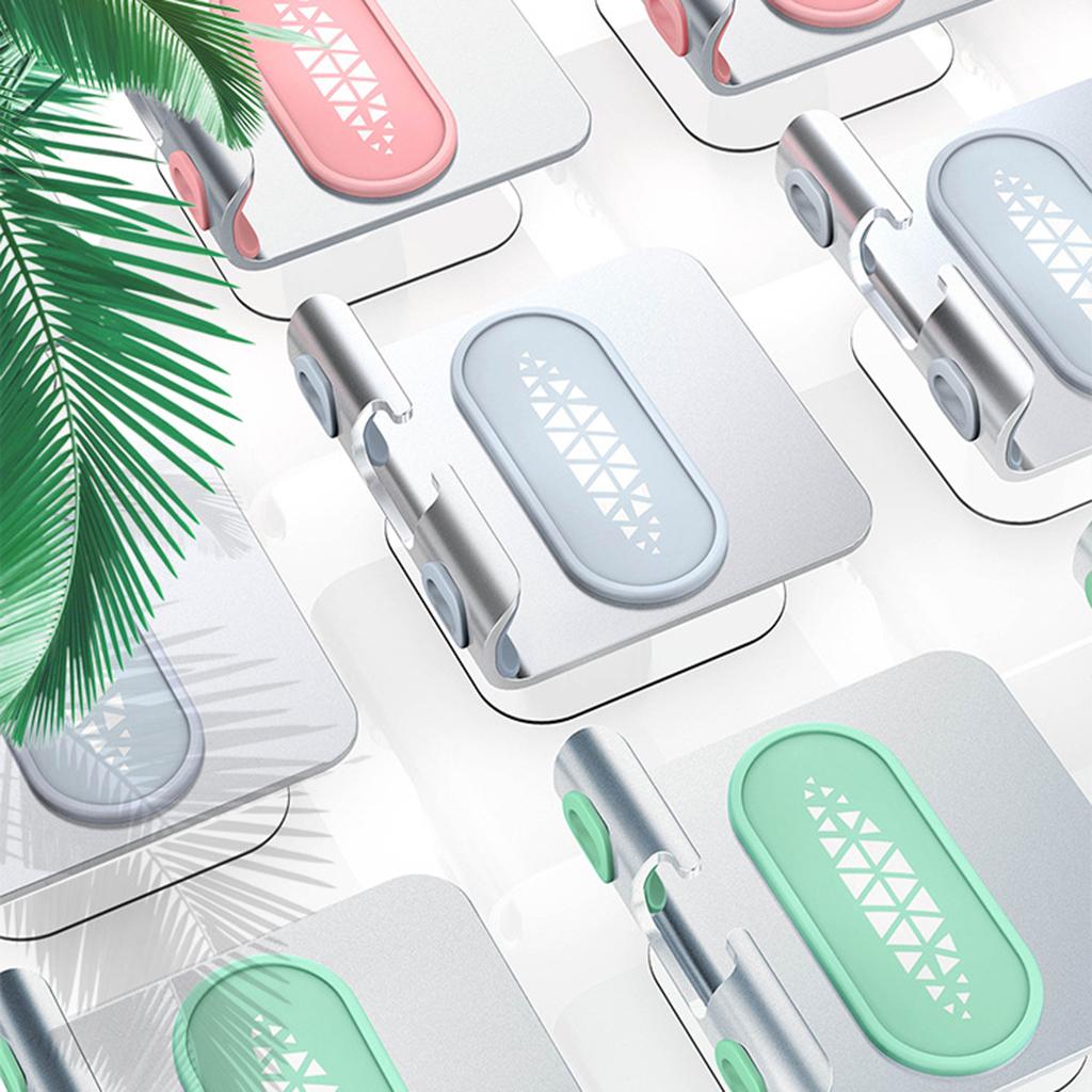 Shower Wall Phone Holder Hands Free Bathroom Kitchen Office Glass Mirrors gray silver back