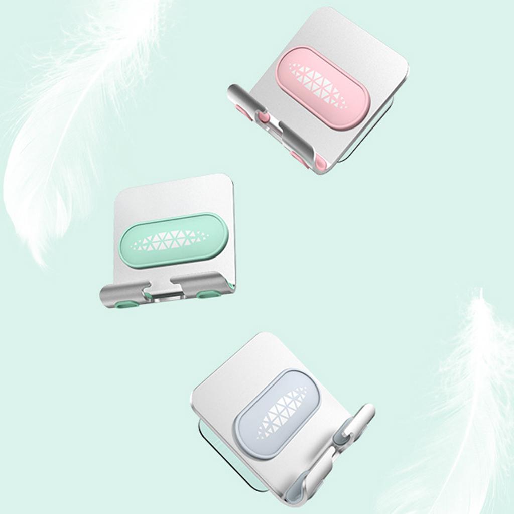 Shower Wall Phone Holder Hands Free Bathroom Kitchen Office Glass Mirrors gray silver back