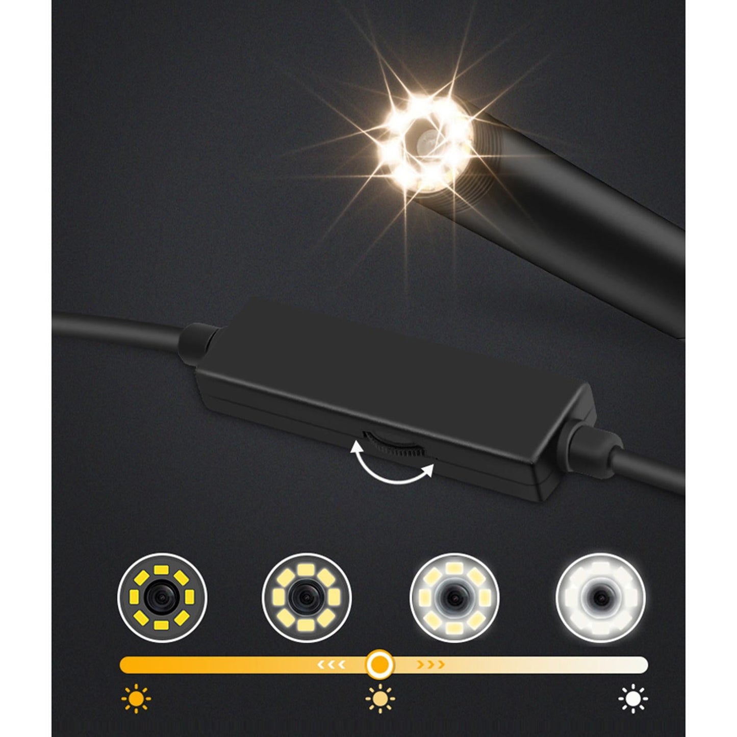 WIFI Endoscope Camera Mini Waterproof Cable USB Borescope 10m Hard Cable