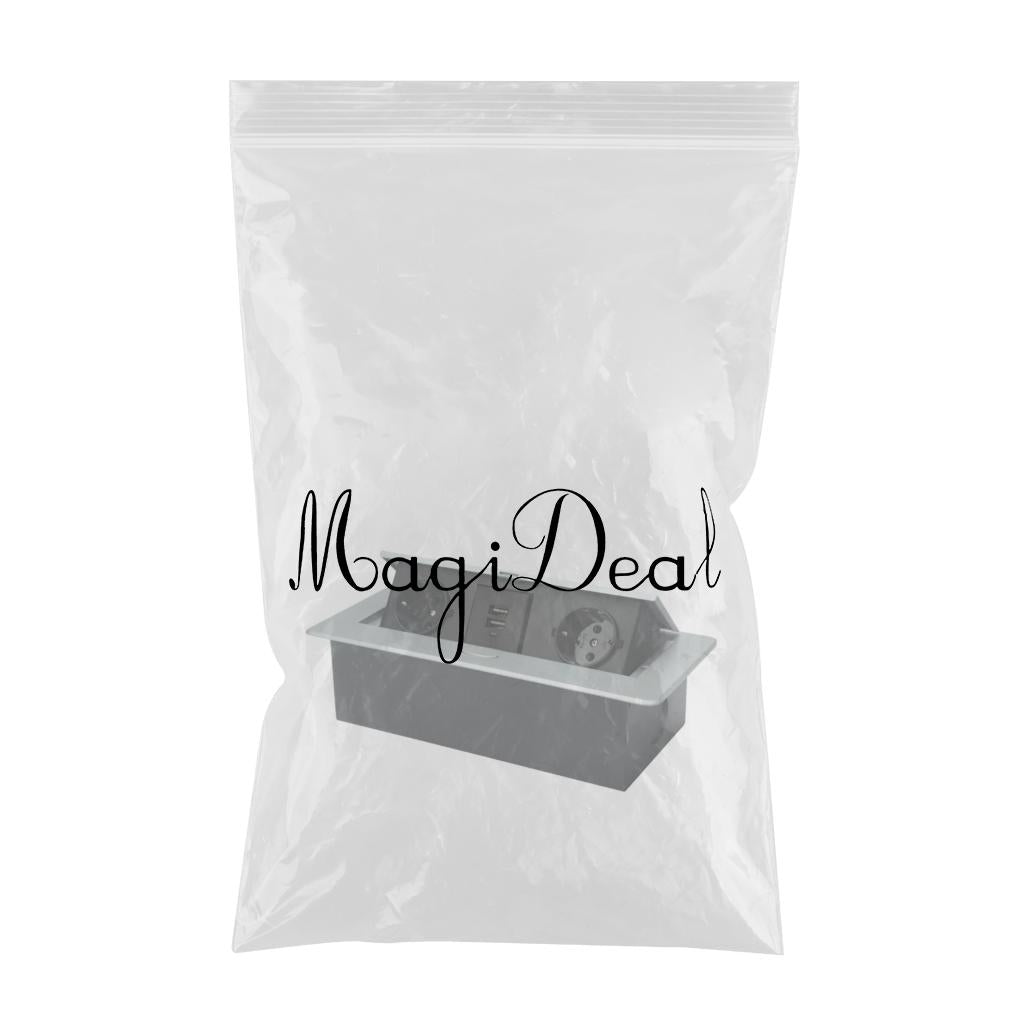 Recessed Table Socket Connection Box AC Power Electric Outlet Silver