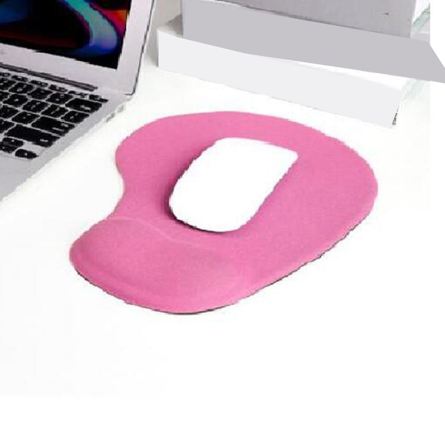 Mouse Pad Non-slip Mat Wrist Rest Rubber for Office Home Desk Computer Pink