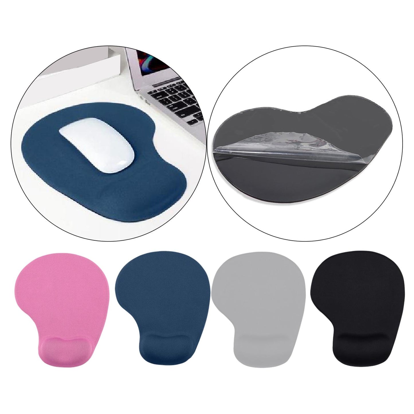 Mouse Pad Non-slip Mat Wrist Rest Rubber for Office Home Desk Computer Pink