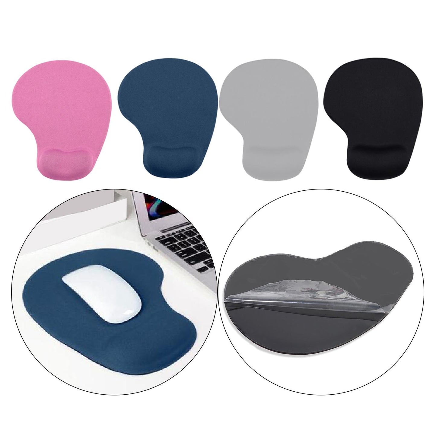 Mouse Pad Non-slip Mat Wrist Rest Rubber for Office Home Desk Computer Pink