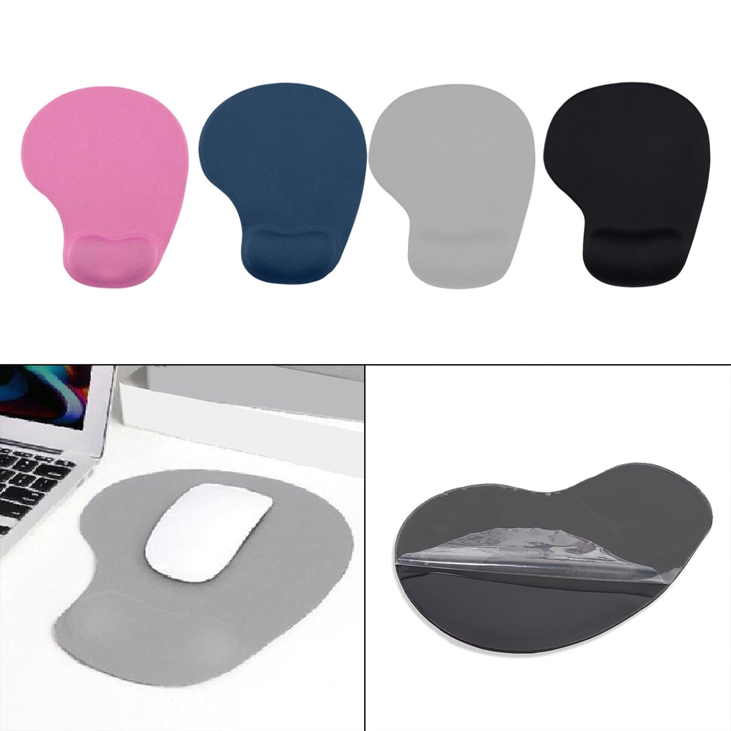 Mouse Pad Non-slip Mat Wrist Rest Rubber for Office Home Desk Computer Pink