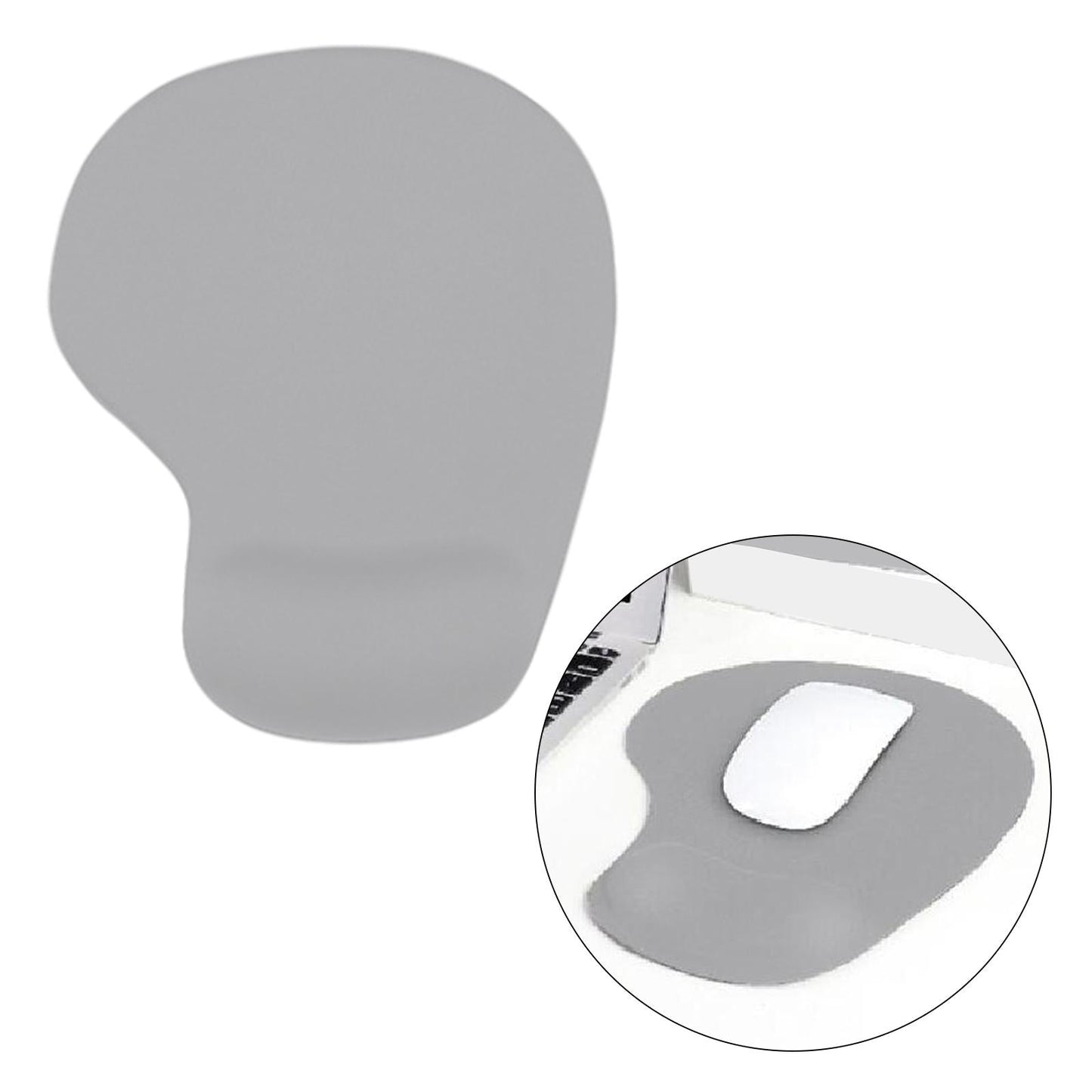Mouse Pad Non-slip Mat Wrist Rest Rubber for Office Home Desk Computer Gray