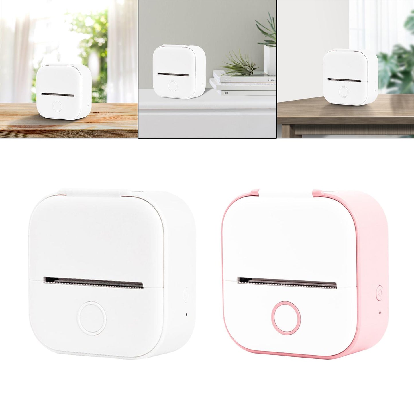 Mini Printer Bluetooth Picture Memo Printing Machine for Office Gadget White