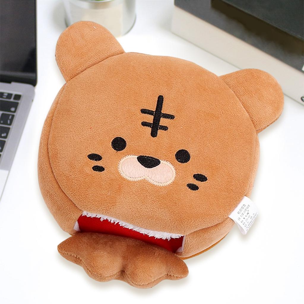 Heated Mouse Mat Hand Warmers with Wrist Guard for Work Men Women Brown