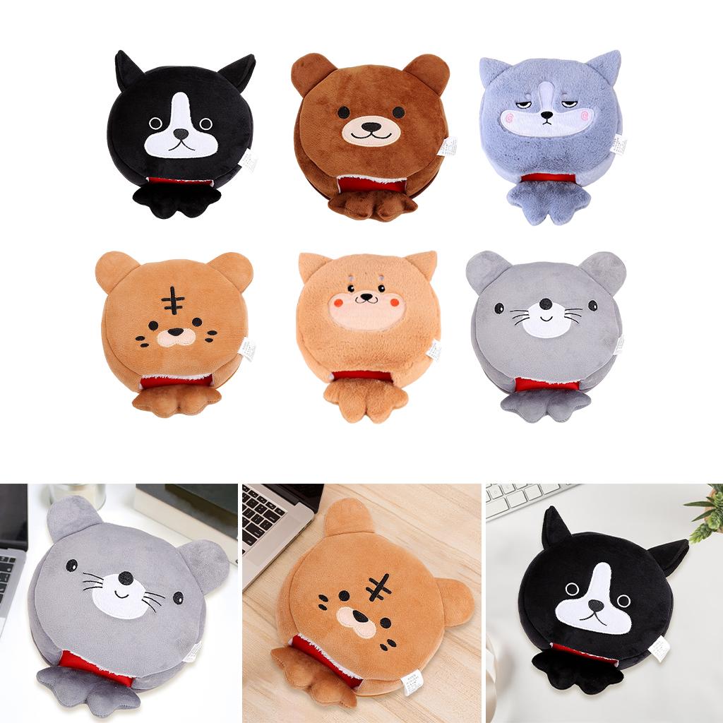 Heated Mouse Mat Hand Warmers with Wrist Guard for Work Men Women Brown