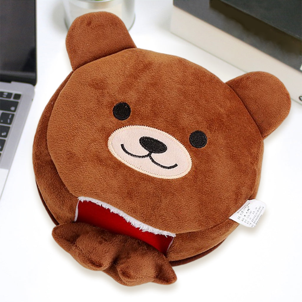Heated Mouse Mat Hand Warmers with Wrist Guard for Work Men Women Bear