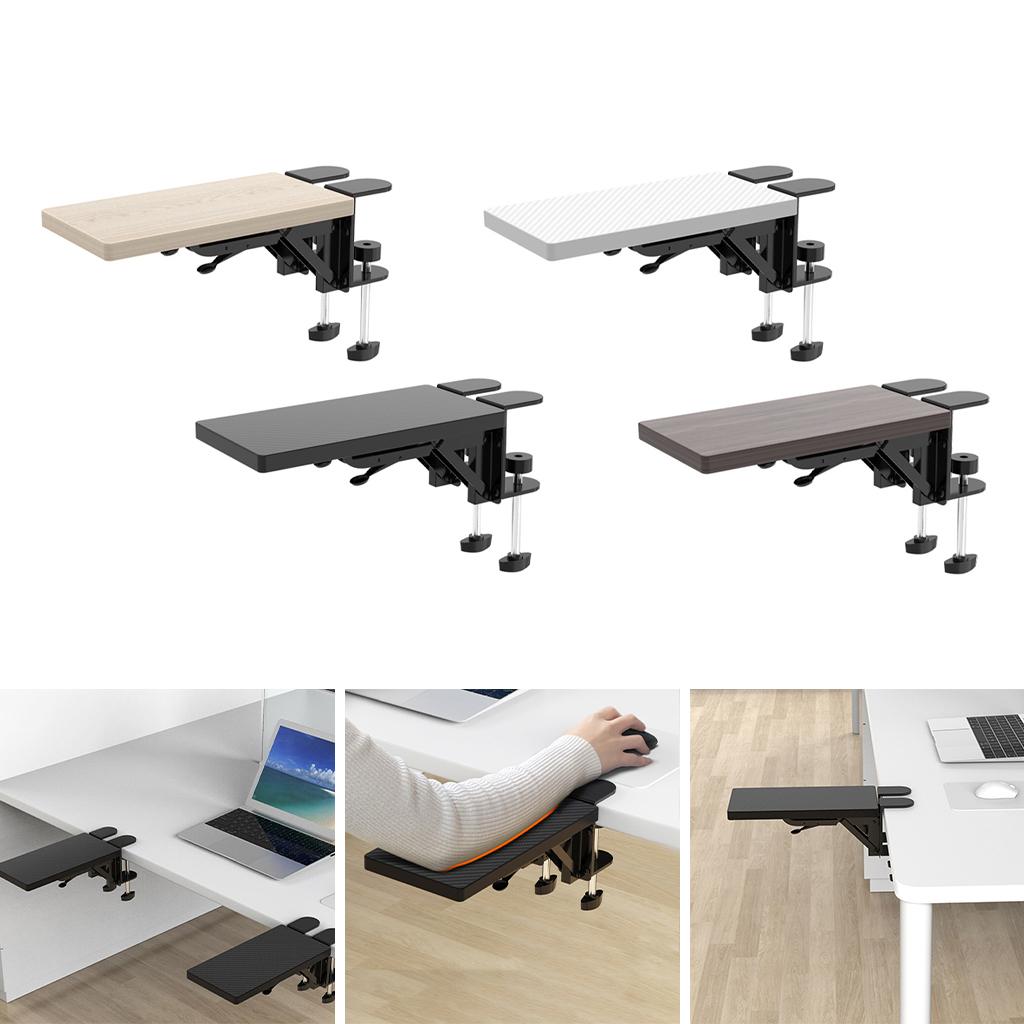 Wood Computer Arm Rest for Desk Folding Computer Desk Extender for Desk Black
