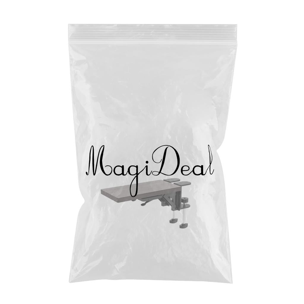 Wood Computer Arm Rest for Desk Folding Computer Desk Extender for Desk Walnut Wood Color