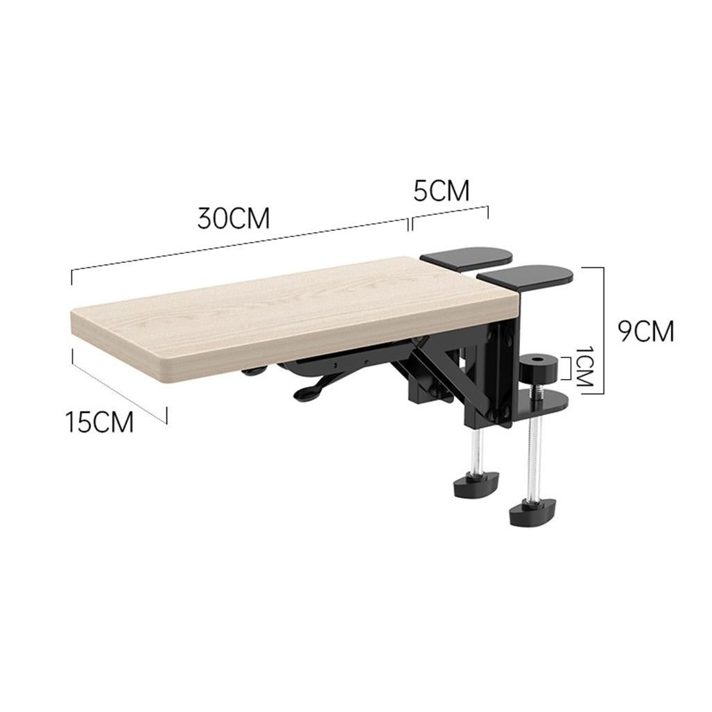 Wood Computer Arm Rest for Desk Folding Computer Desk Extender for Desk Light Khaki