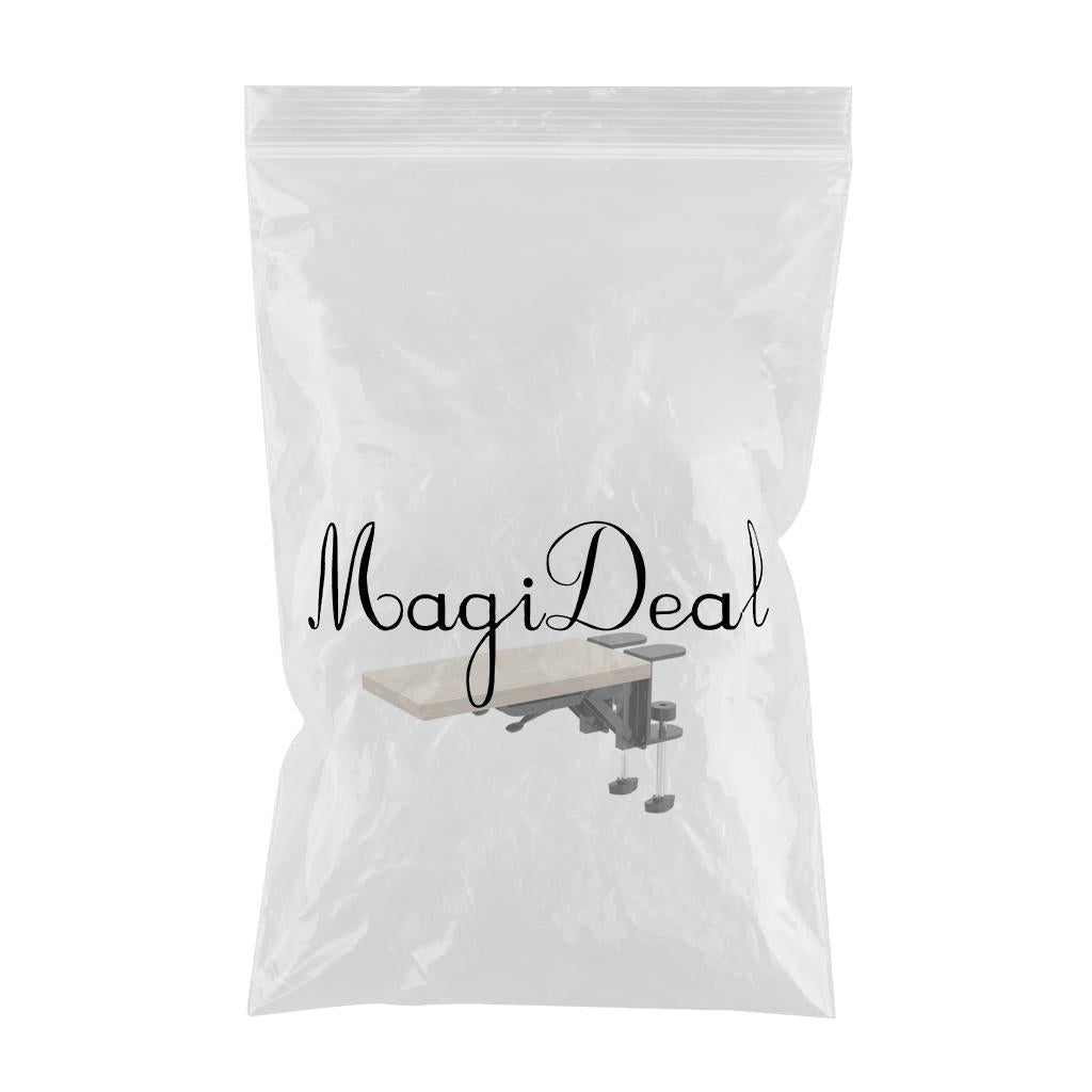 Wood Computer Arm Rest for Desk Folding Computer Desk Extender for Desk Light Khaki