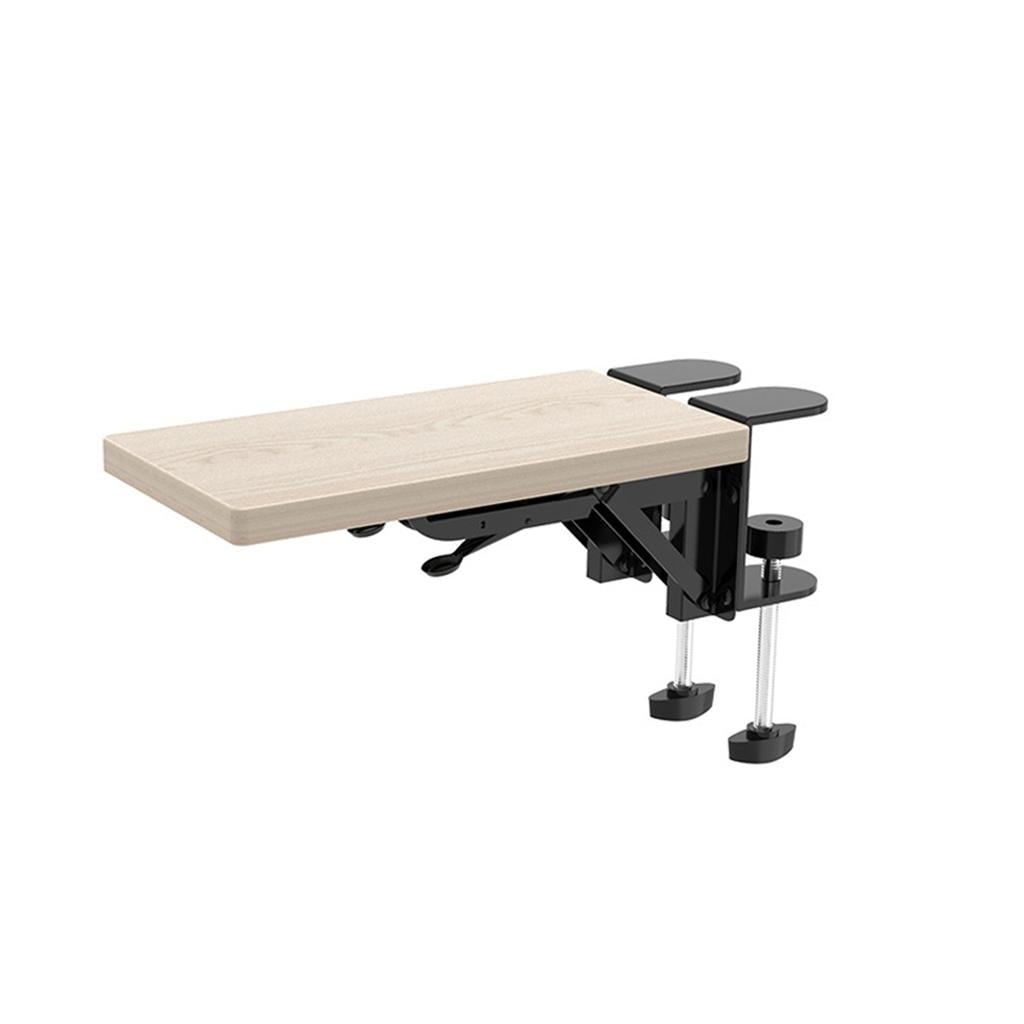 Wood Computer Arm Rest for Desk Folding Computer Desk Extender for Desk Light Khaki