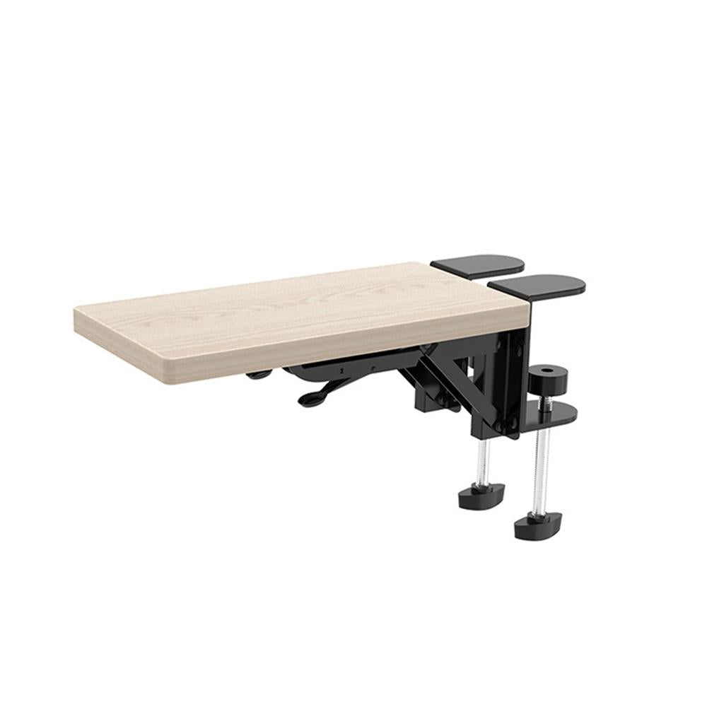 Wood Computer Arm Rest for Desk Folding Computer Desk Extender for Desk Light Khaki