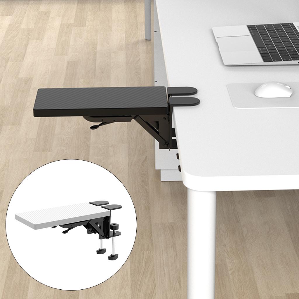 Wood Computer Arm Rest for Desk Folding Computer Desk Extender for Desk White