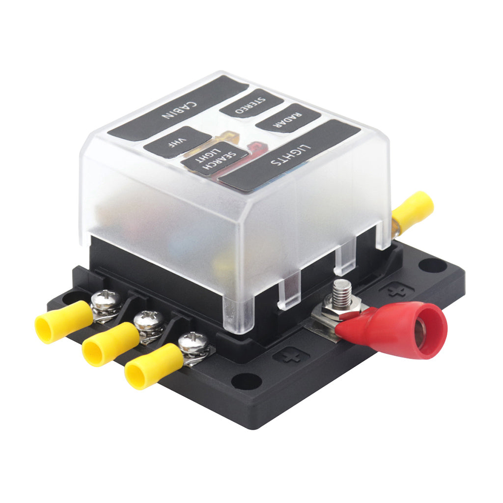 PC PBT Brass Car Blade Fuses Assortment Kit with Decal for Auto Truck Parts 6 Way