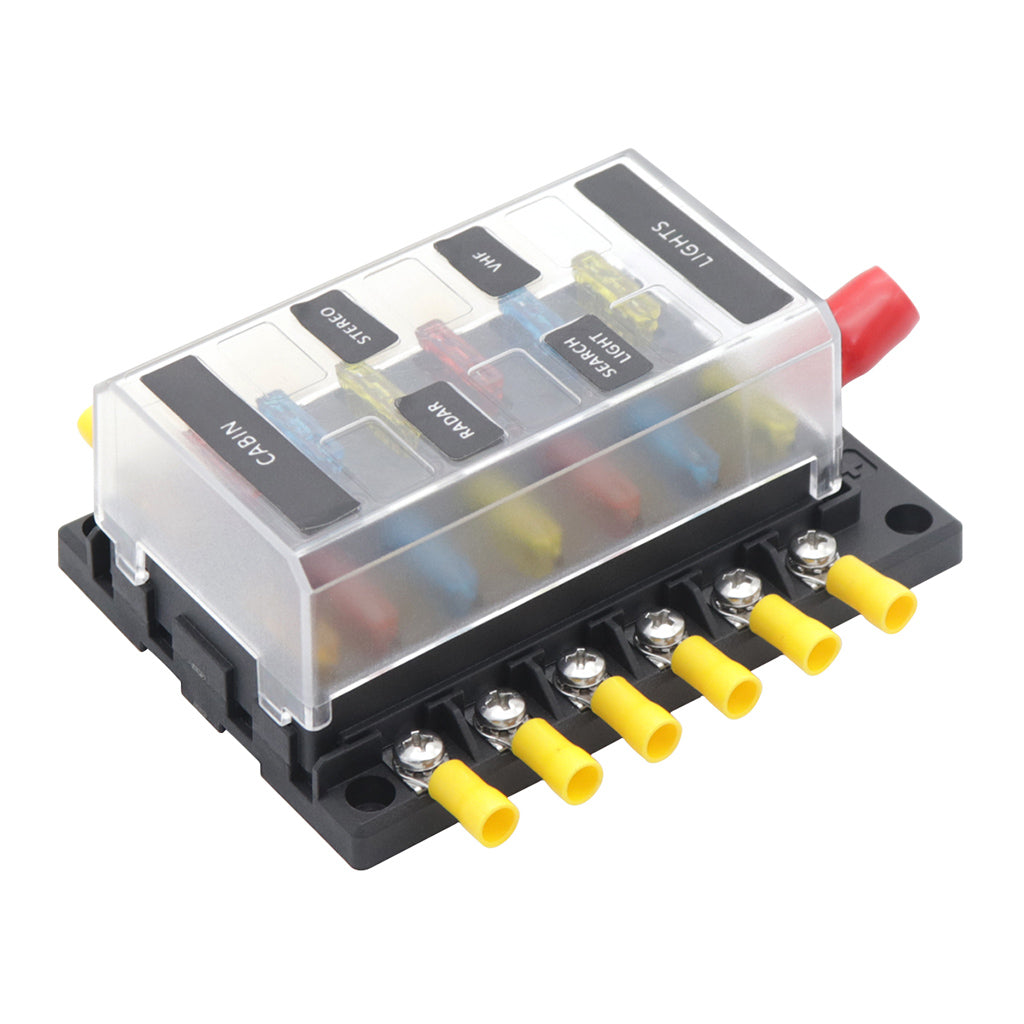 PC PBT Brass Car Blade Fuses Assortment Kit with Decal for Auto Truck Parts 12 Way