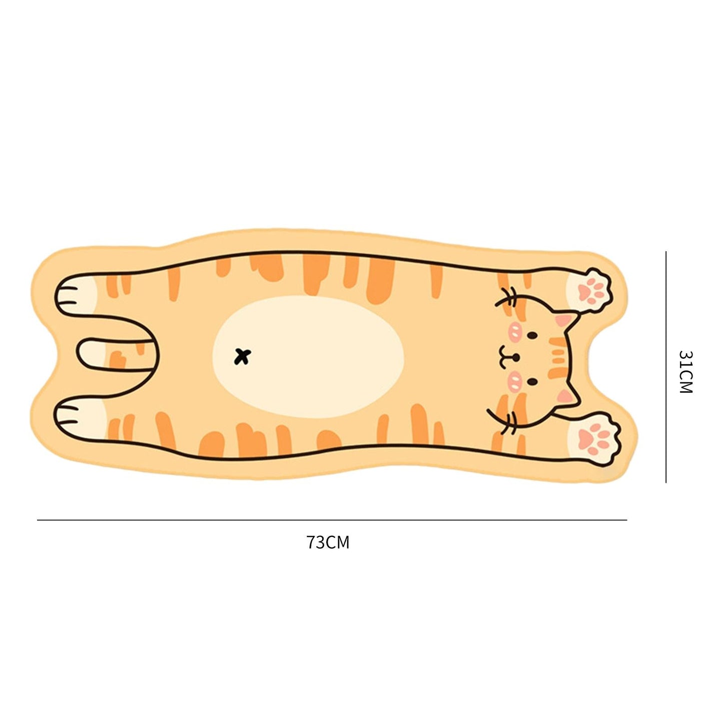 Mouse Pad Cute Kitten Foldable 3mm Thick Non-Fading for Office Home Laptop 73x31cm