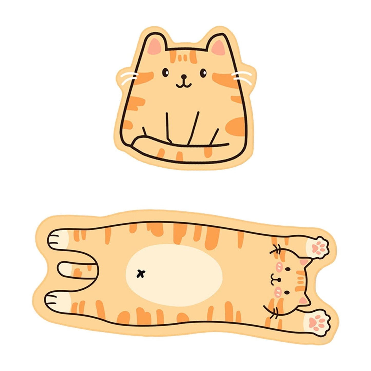 Mouse Pad Cute Kitten Foldable 3mm Thick Non-Fading for Office Home Laptop 73x31cm