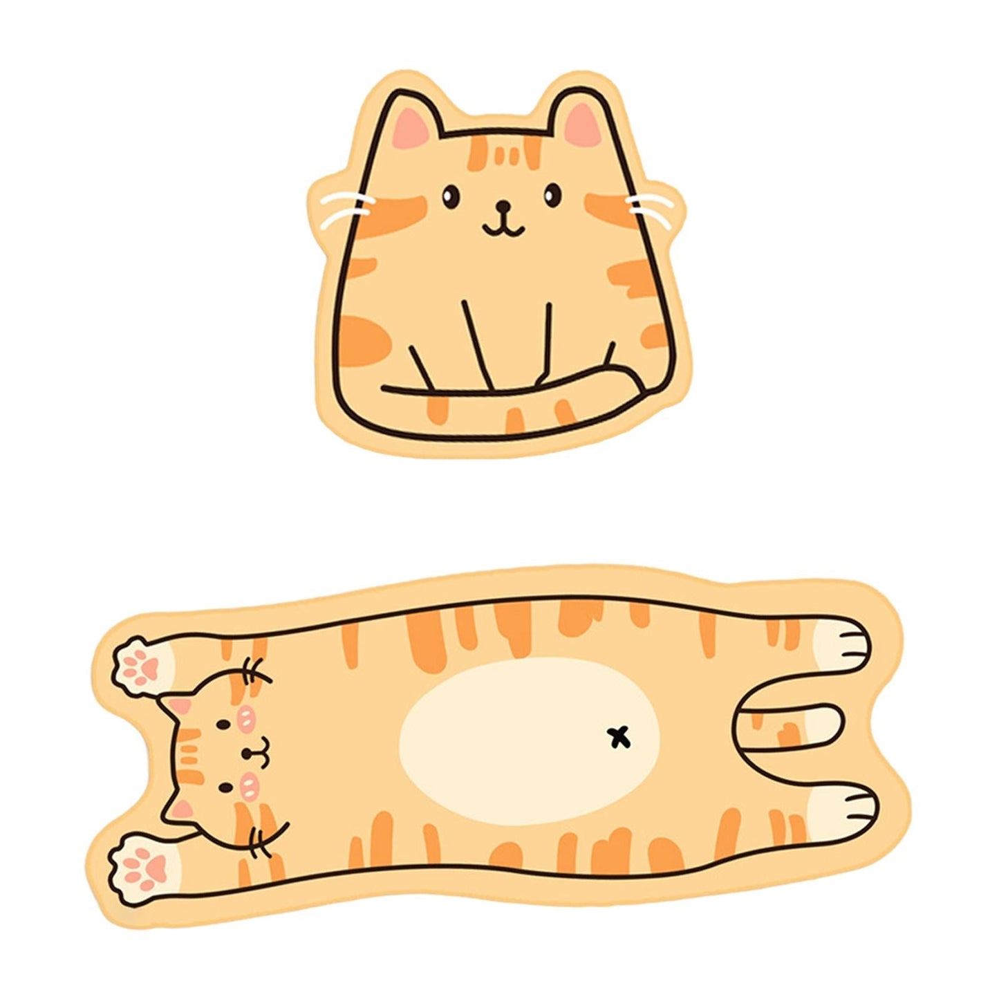 Mouse Pad Cute Kitten Foldable 3mm Thick Non-Fading for Office Home Laptop 73x31cm