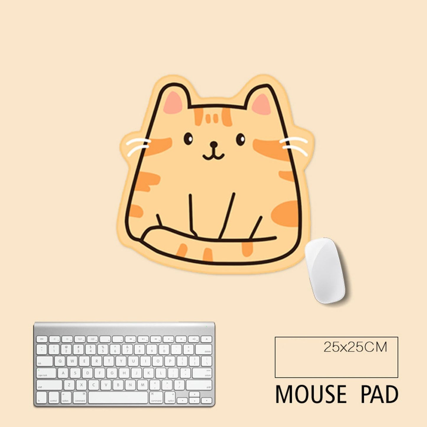 Mouse Pad Cute Kitten Foldable 3mm Thick Non-Fading for Office Home Laptop 21x26cm