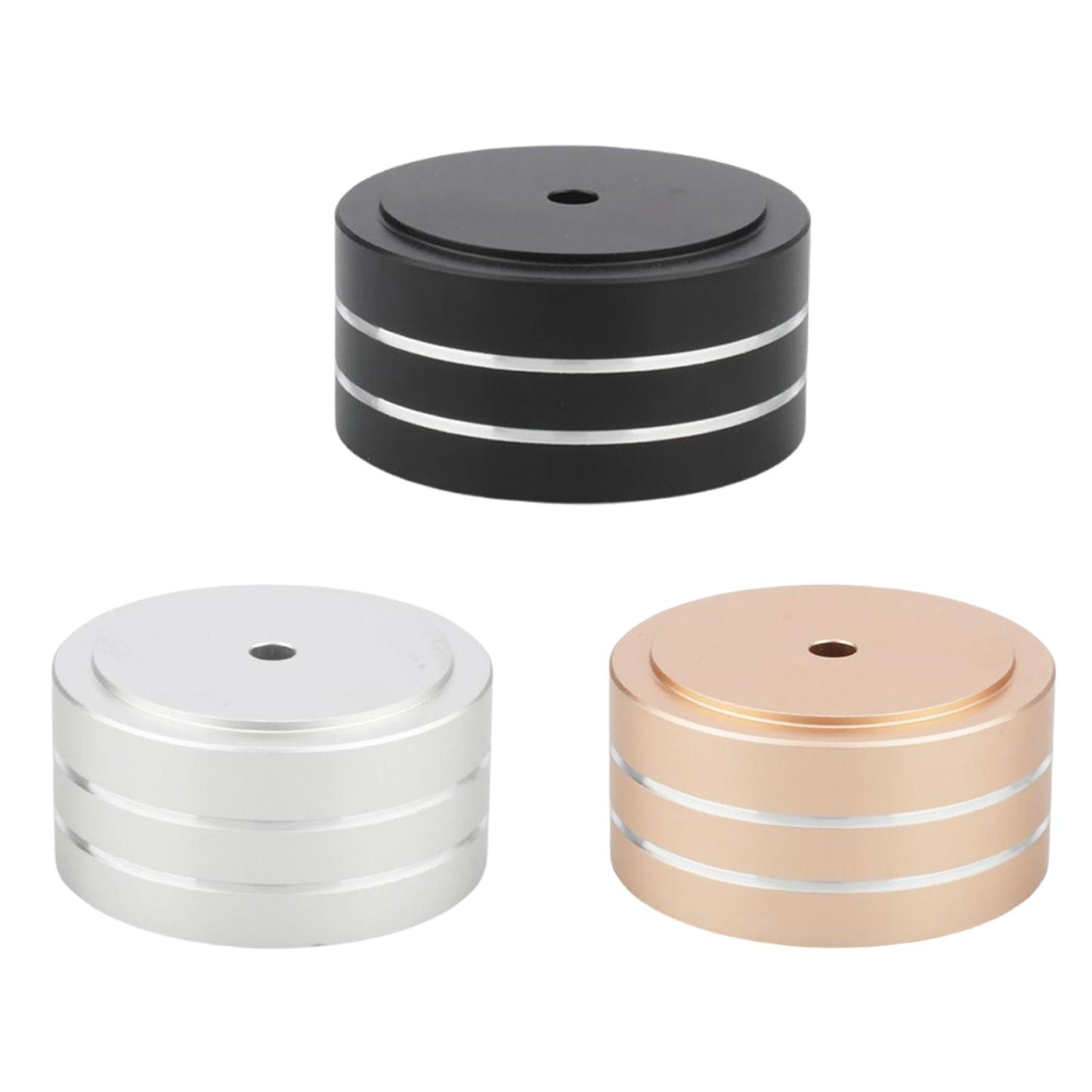 HiFi Aluminum Speaker Feet Shock Pad Spikes for Recorder DAC Devices Black