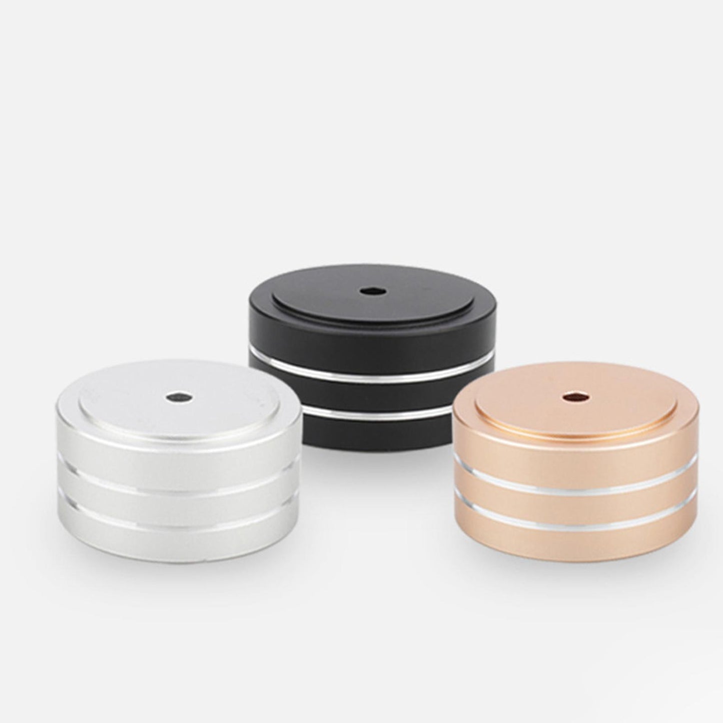 HiFi Aluminum Speaker Feet Shock Pad Spikes for Recorder DAC Devices Black