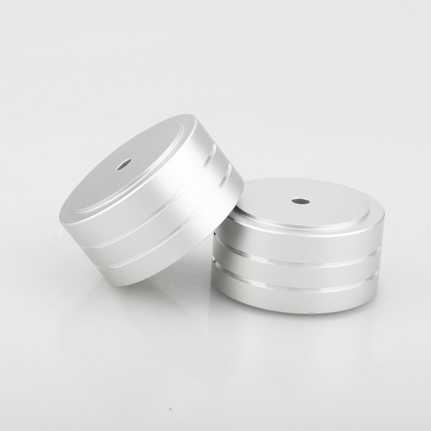 HiFi Aluminum Speaker Feet Shock Pad Spikes for Recorder DAC Devices Silver