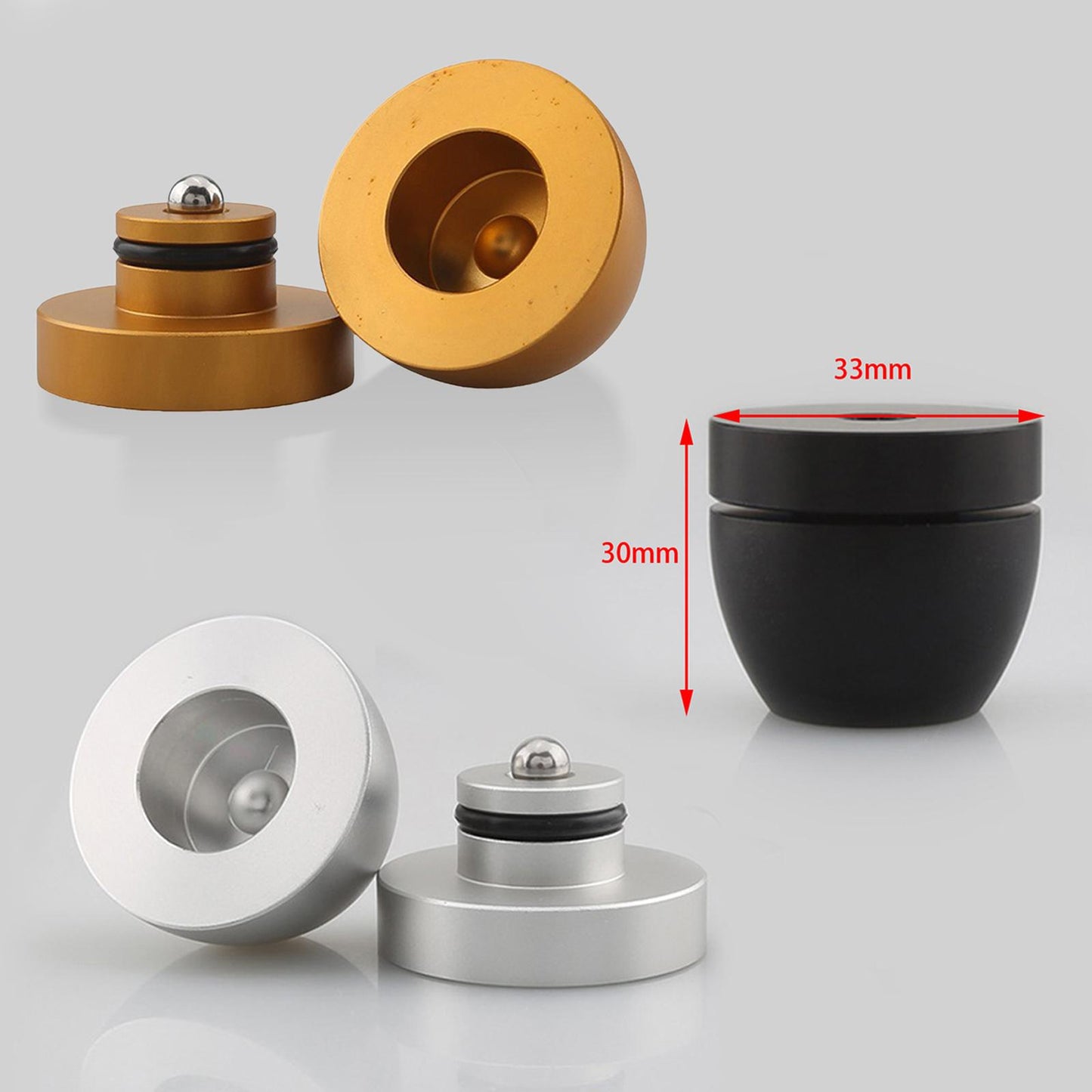 4Pcs Audio Absorber Foot Feet Pads Audio Pads for CD Player Black