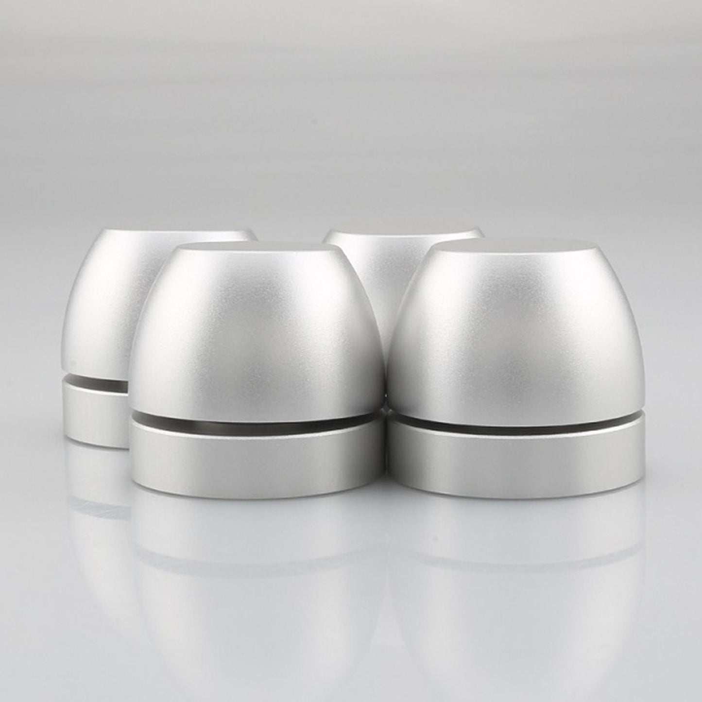 4Pcs Audio Absorber Foot Feet Pads Audio Pads for CD Player Silver