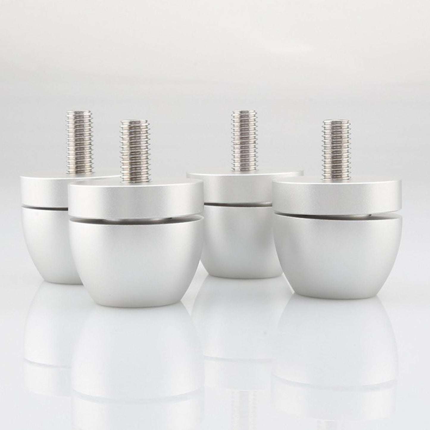 4Pcs Audio Absorber Foot Feet Pads Audio Pads for CD Player Silver