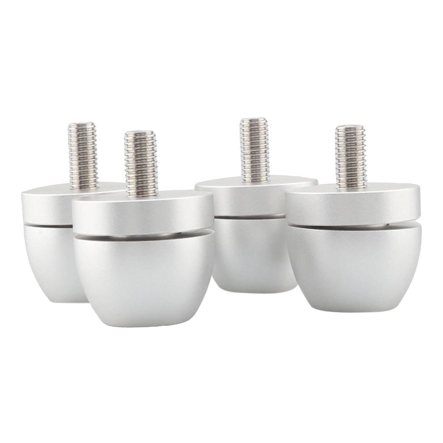 4Pcs Audio Absorber Foot Feet Pads Audio Pads for CD Player Silver