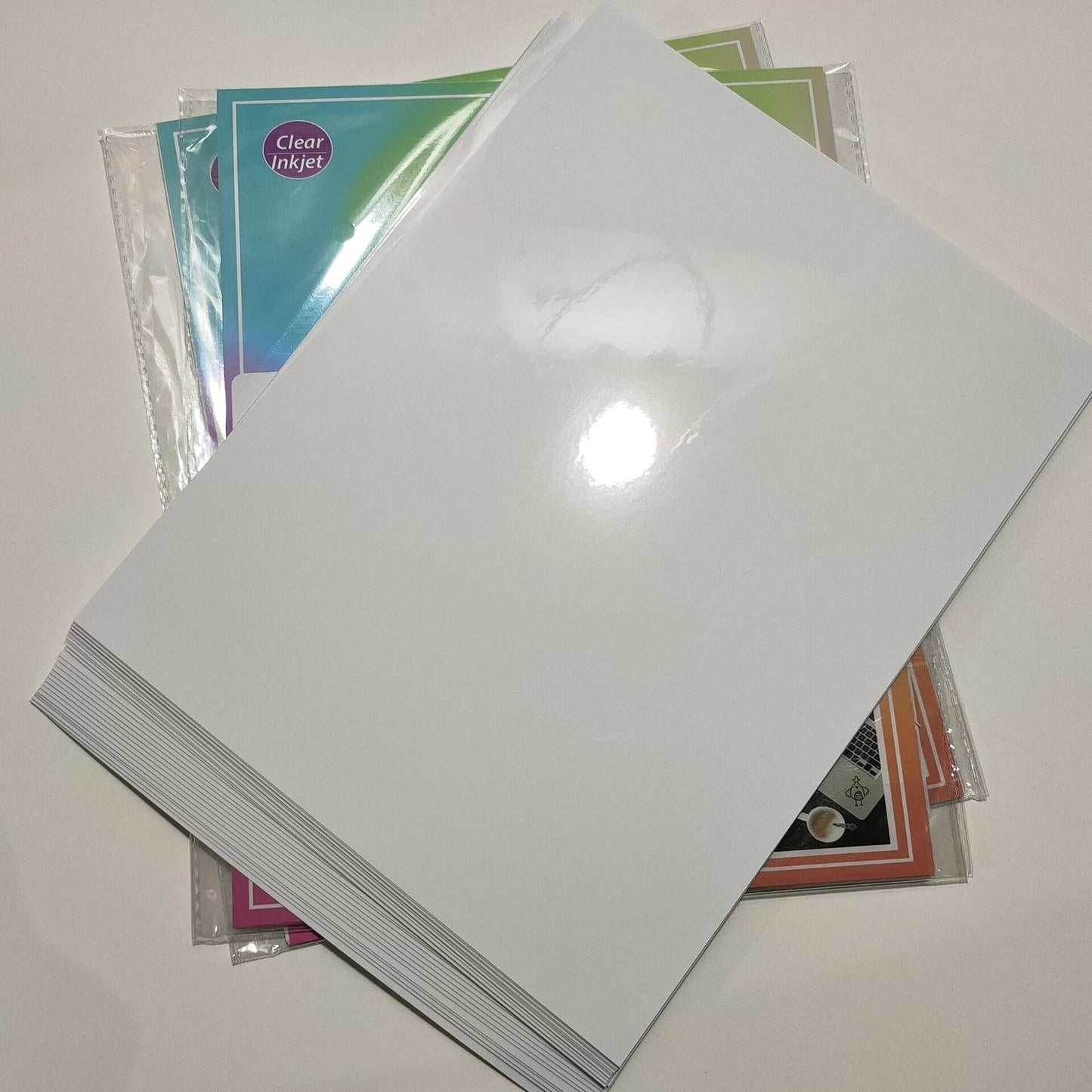 50 Pieces Sticker Paper Portable Printing Stickers for Inkjet Seal Label Waterproof