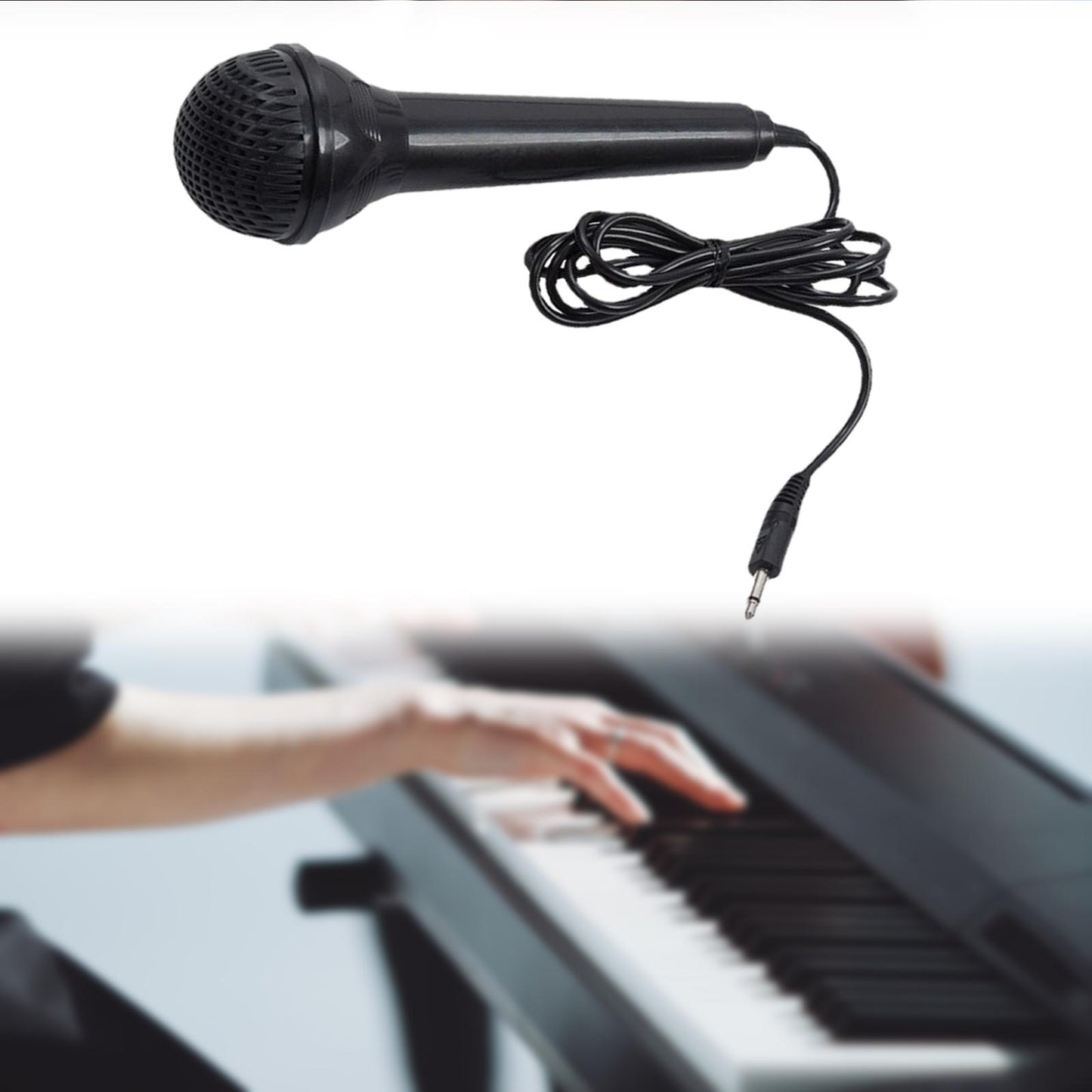 Microphone 3.5mm Jack Handheld Mic for Electronic Piano Karaoke Smartphone