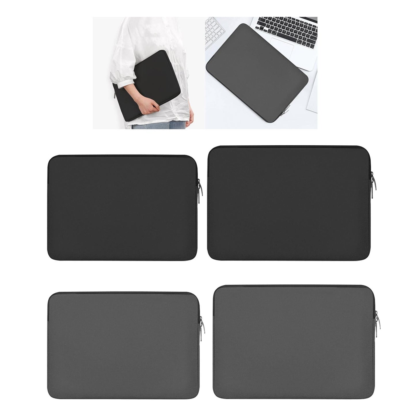 Portable Laptop Bag Travel Carrying Case Outdoor Lightweight Protective black 14inch