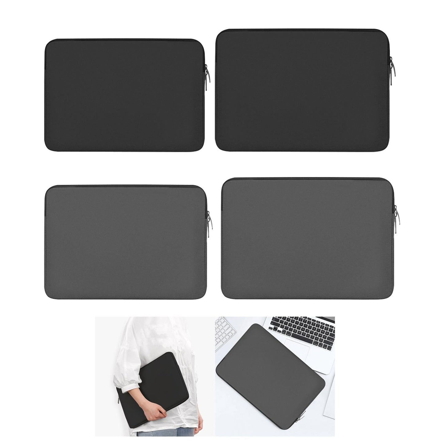 Portable Laptop Bag Travel Carrying Case Outdoor Lightweight Protective black 14inch