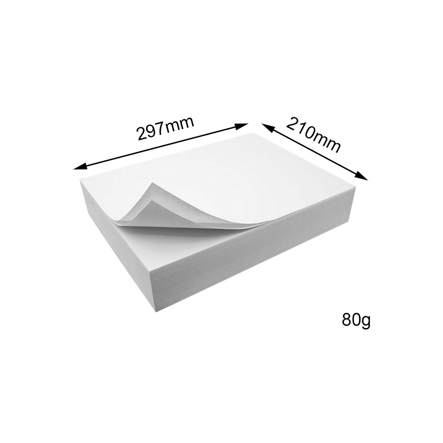 A4 Copying Paper 8.3" x 11.7" Smooth 500 Count for Home Office Reports Memos 80g