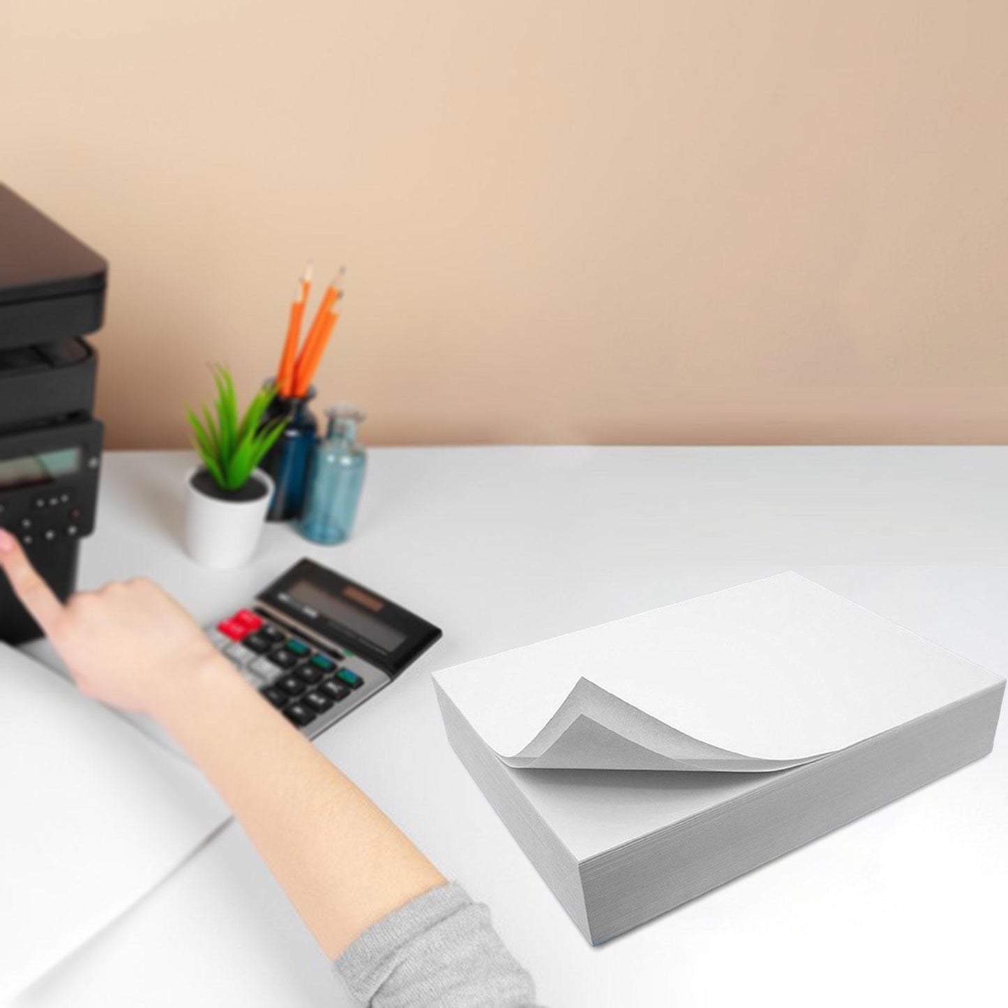 A4 Copying Paper 8.3" x 11.7" Smooth 500 Count for Home Office Reports Memos 80g