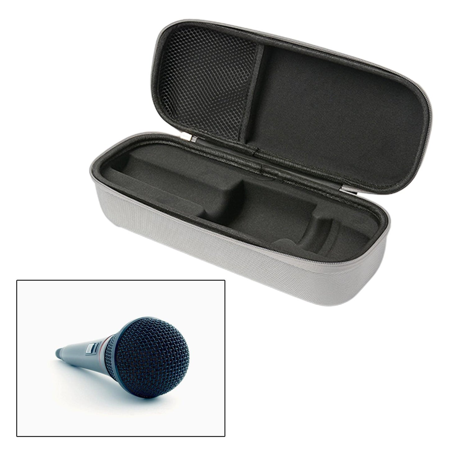 Microphone Case EVA Portable Organizer Sponge Filling Protective Storage Box
